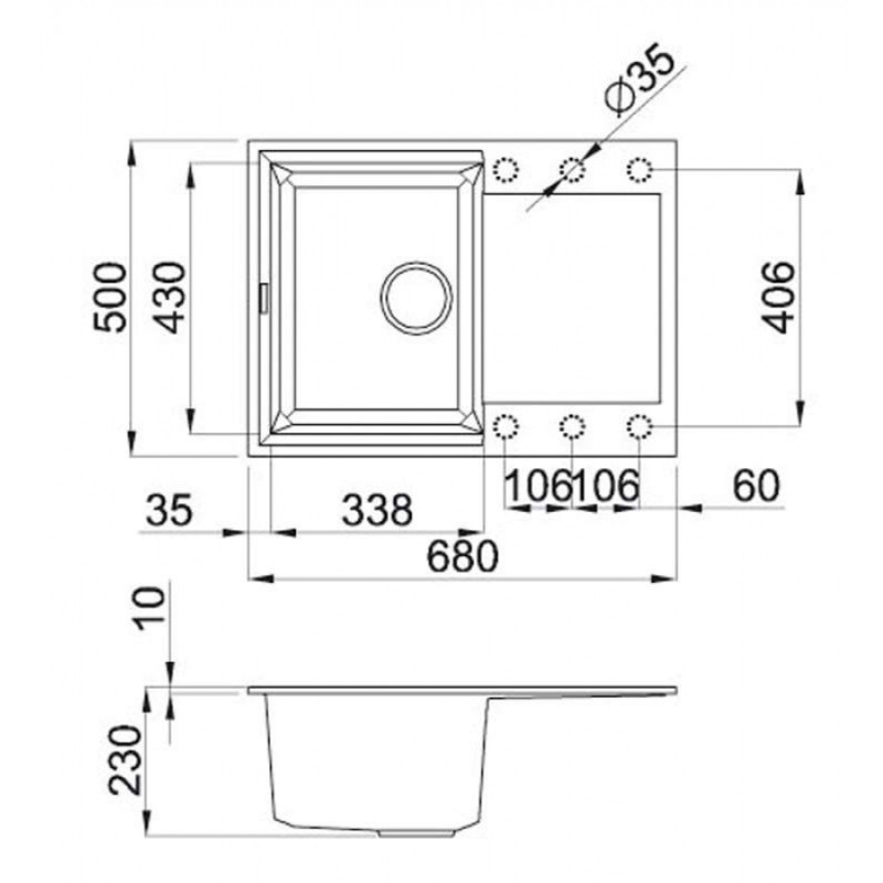 Кухонна мийка Elleci Easy 135 Nero 40