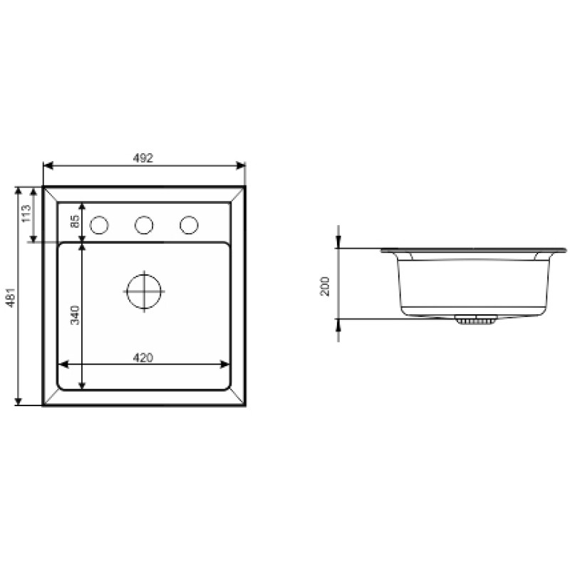 Кухонна мийка INTERLINE Brut Grigio