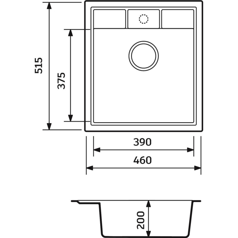 Мийка кухонна Adamant Brick gray