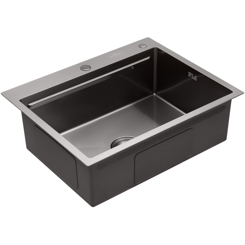 Кухонна раковина Kroner KRP Schwarze - 6350 гм PVD (3,0/1,0 мм)