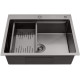 Кухонна раковина Kroner KRP Schwarze - 6350 гм PVD (3,0/1,0 мм)