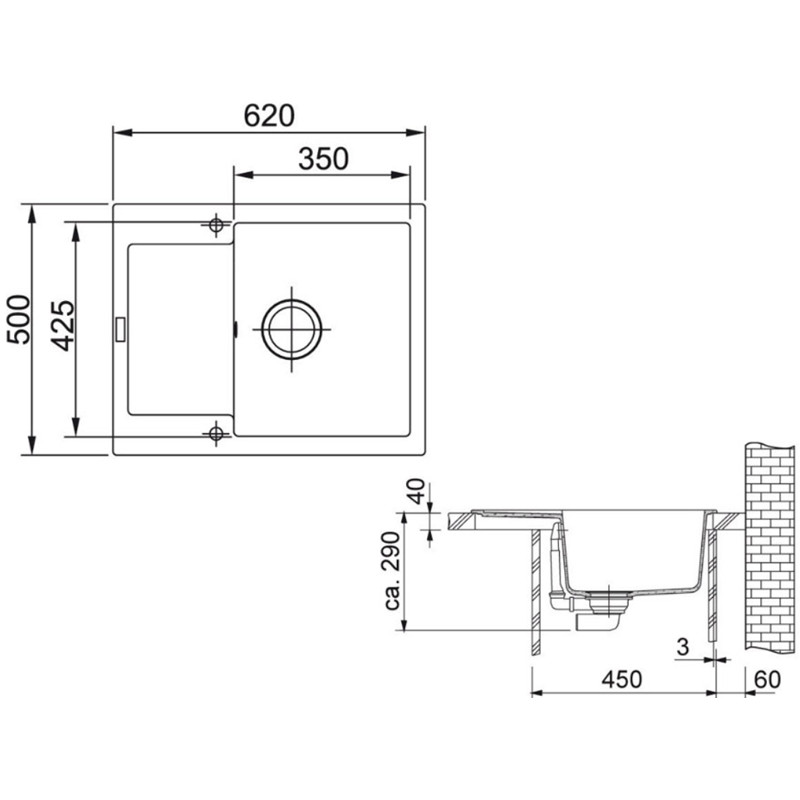 Кухонна мийка Franke Maris MRG 611-62 (114.0381.002)