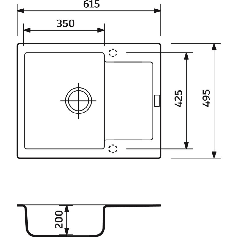 Кухонна мийка Adamant Minimal gray