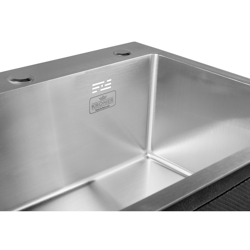 Кухонна раковина Kroner KRP Geburstet - 5843 гм (3,0/1,0 мм)
