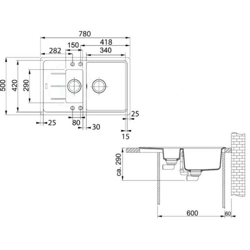 Мийка кухонна Franke Basis BFG 651-78 чорний матовий (114.0667.448)