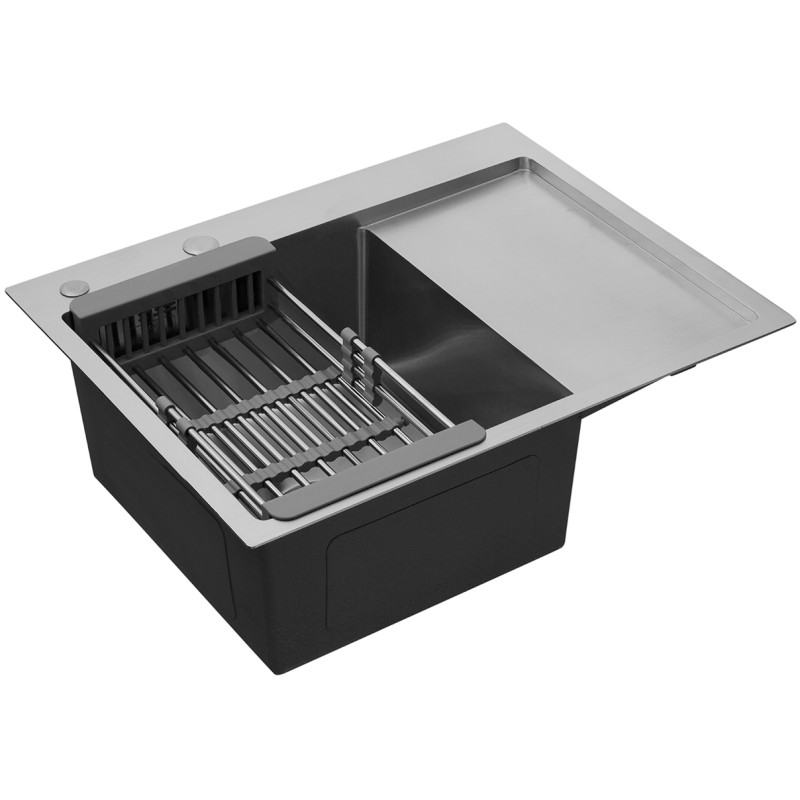 Кухонна раковина Kroner KRP Geburstet - 6350LHM (3,0/1,0 мм)