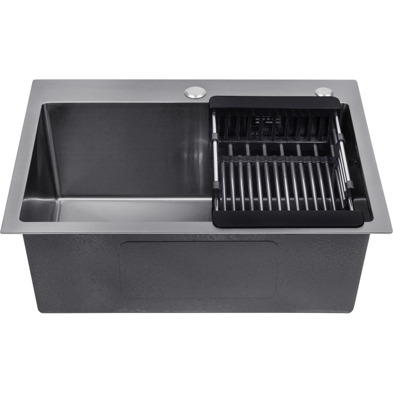 Кухонна раковина Kroner KRP Schwarze - 5843HM PVD (3,0/1,0 мм)