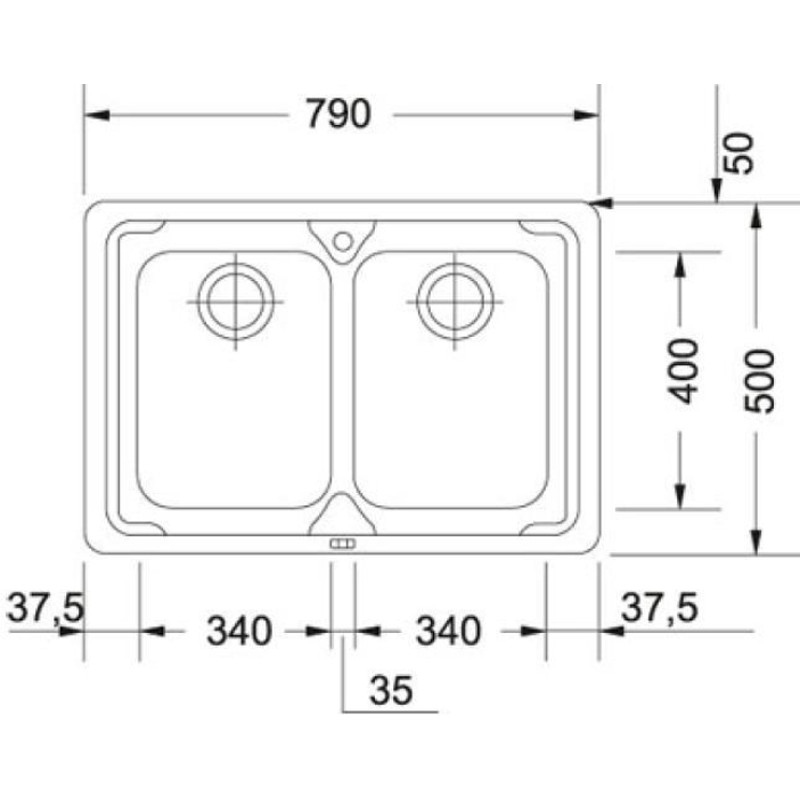 Кухонна мийка FRANKE LOGICA LINE LLL 620-79 (101.0381.839) декор
