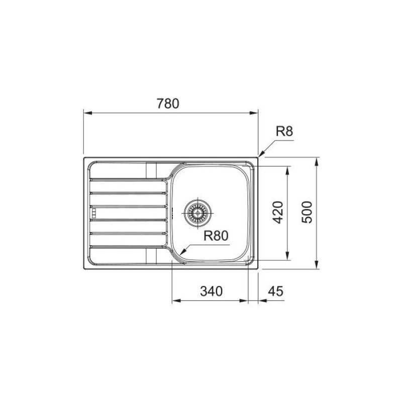 Мийка кухонна Franke Spark SKL 611-78 нержавіюча сталь декор (101.0716.715)