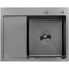 Кухонна раковина Kroner KRP Schwarze - 6350RHM PVD (3,0/1,0 мм)