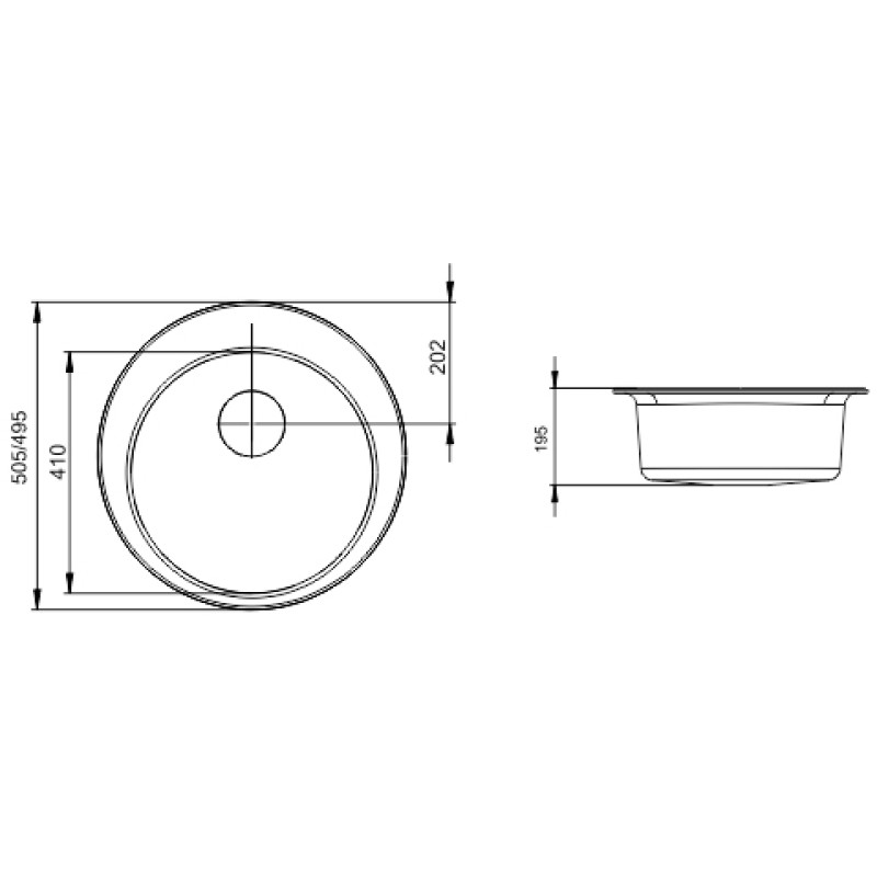 Кухонна мийка Interline RONDO white