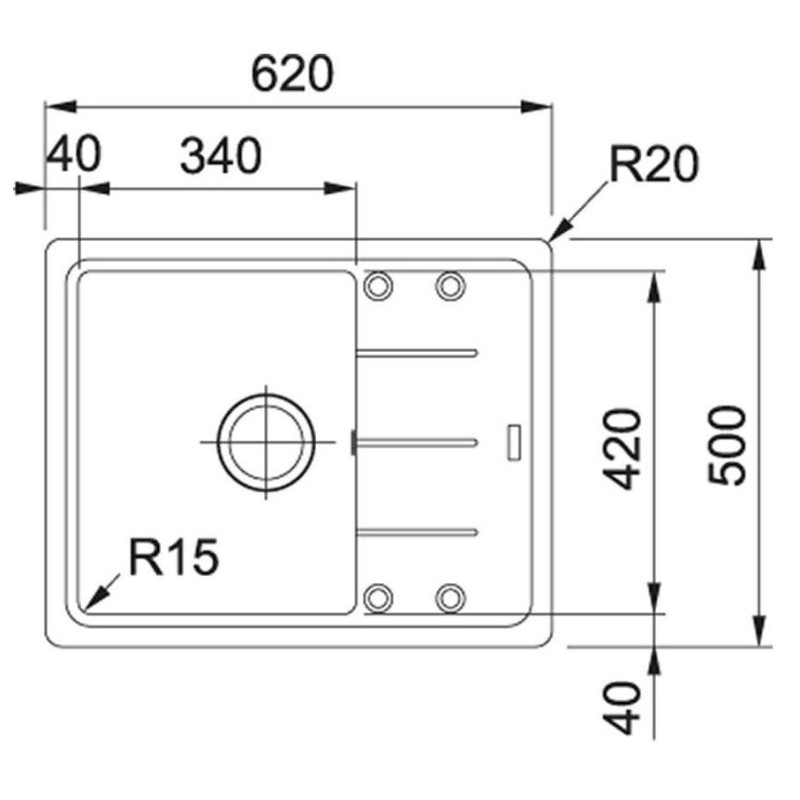 Кухонна мийка Franke Basis BFG 611-62 Білий 114.0272.599