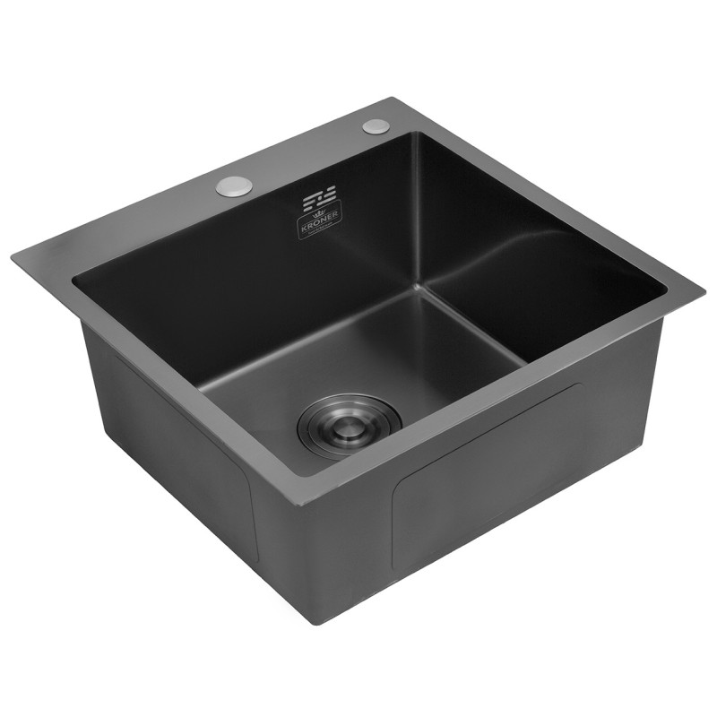 Кухонна раковина Kroner KRP Schwarze - 5050 гм PVD (3,0/1,0 мм)