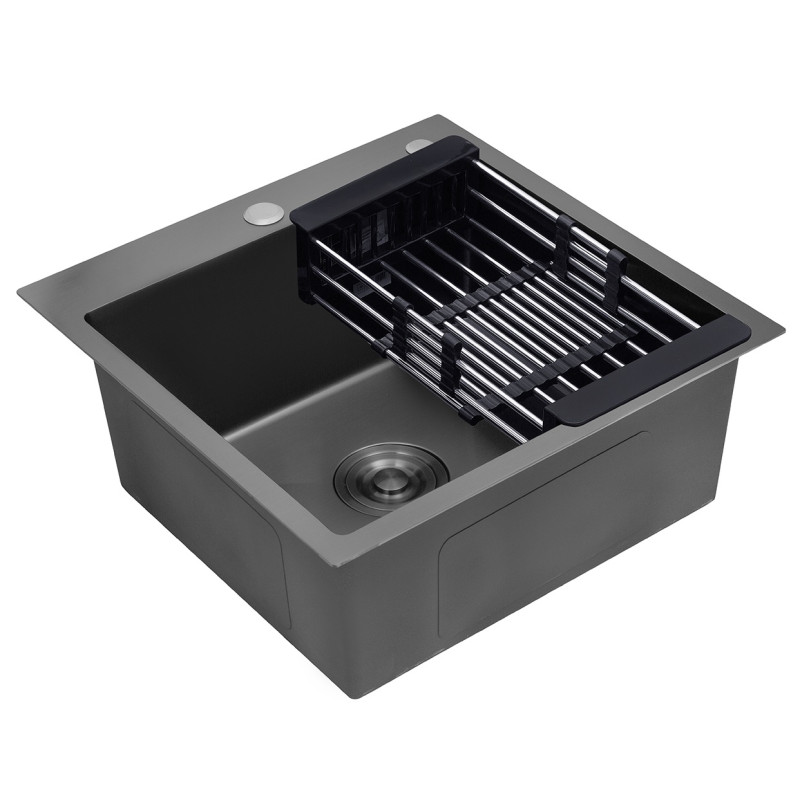 Кухонна раковина Kroner KRP Schwarze - 5050 гм PVD (3,0/1,0 мм)