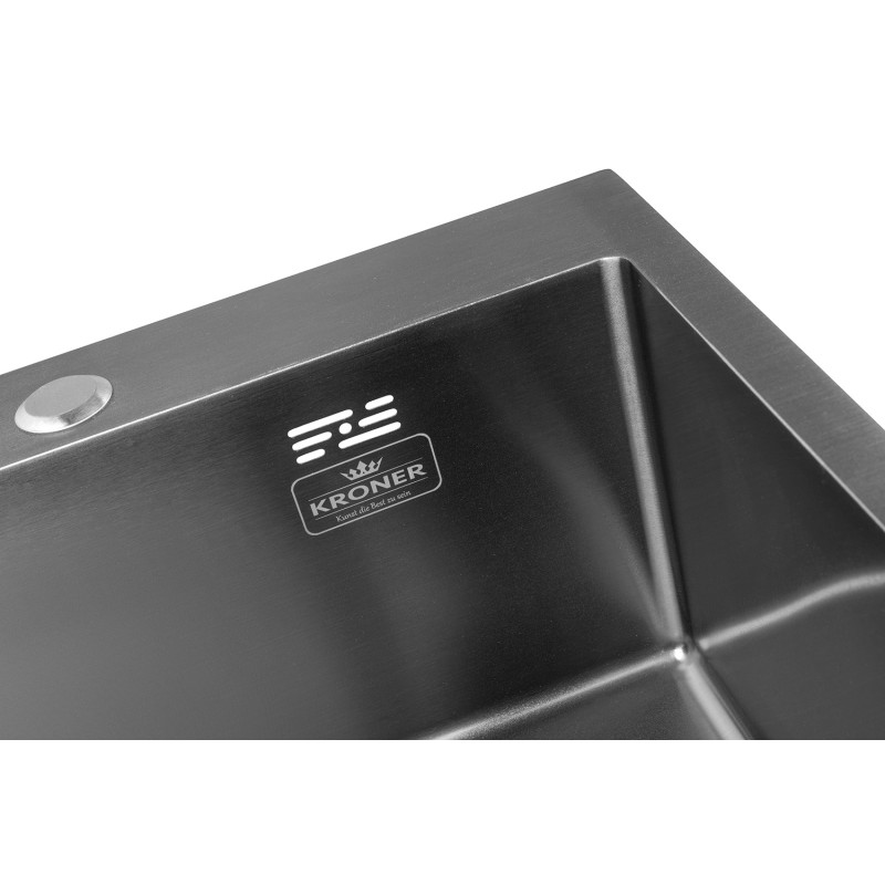 Кухонна раковина Kroner KRP Schwarze - 5050 гм PVD (3,0/1,0 мм)