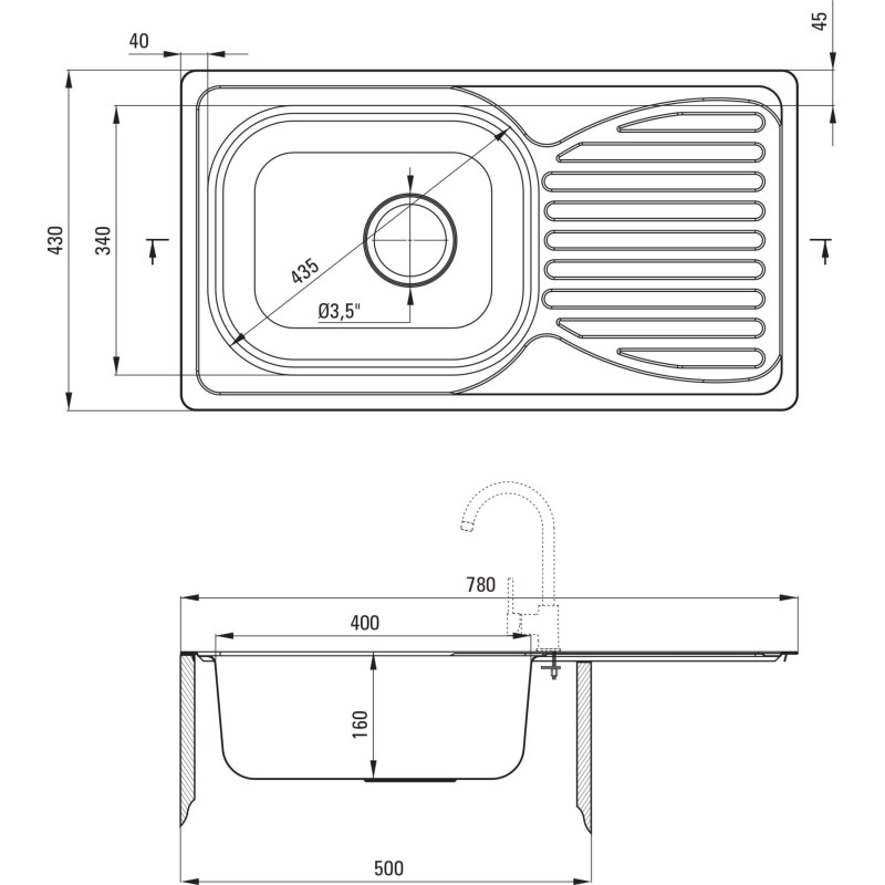 Кухонна мийка Deante Doppio нержавіюча сталь ZEN 0113