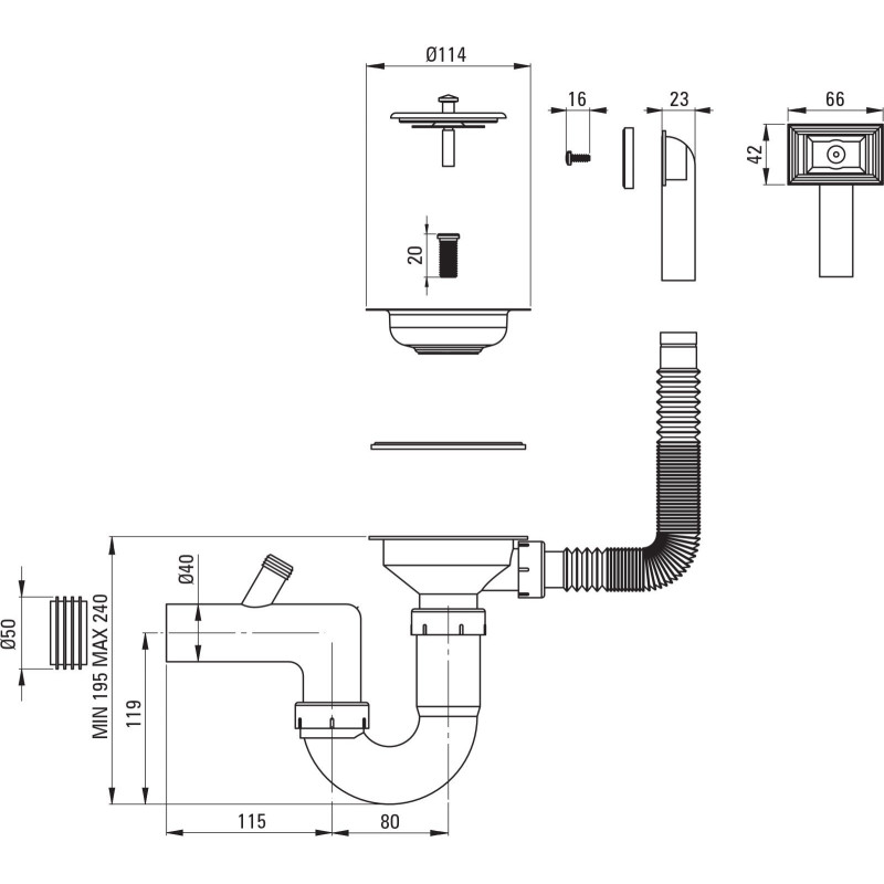 Кухонна мийка Deante Doppio нержавіюча сталь ZEN 0113