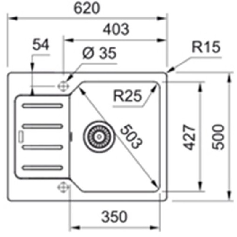 Мийка кухонна Franke City UCG 611-62 бежевий (114.0701.824)