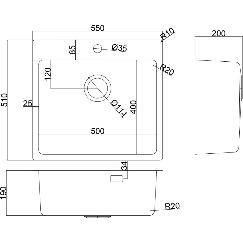 Кухонна мийка INTERLINE Elegant Sateen PR