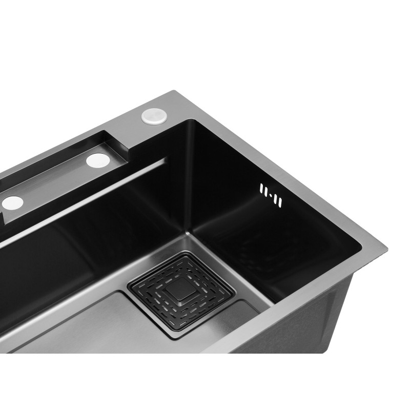 Kroner KRP Schwarze кухонна мийка - Set7546HM PVD (3,0/0,7 мм)