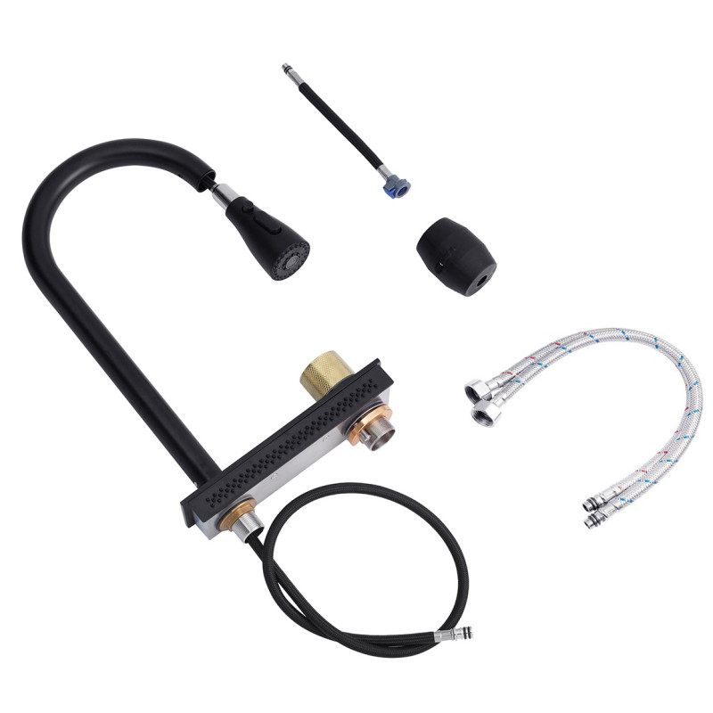 Kroner KRP Schwarze кухонна мийка - Set7546HM PVD (3,0/0,7 мм)