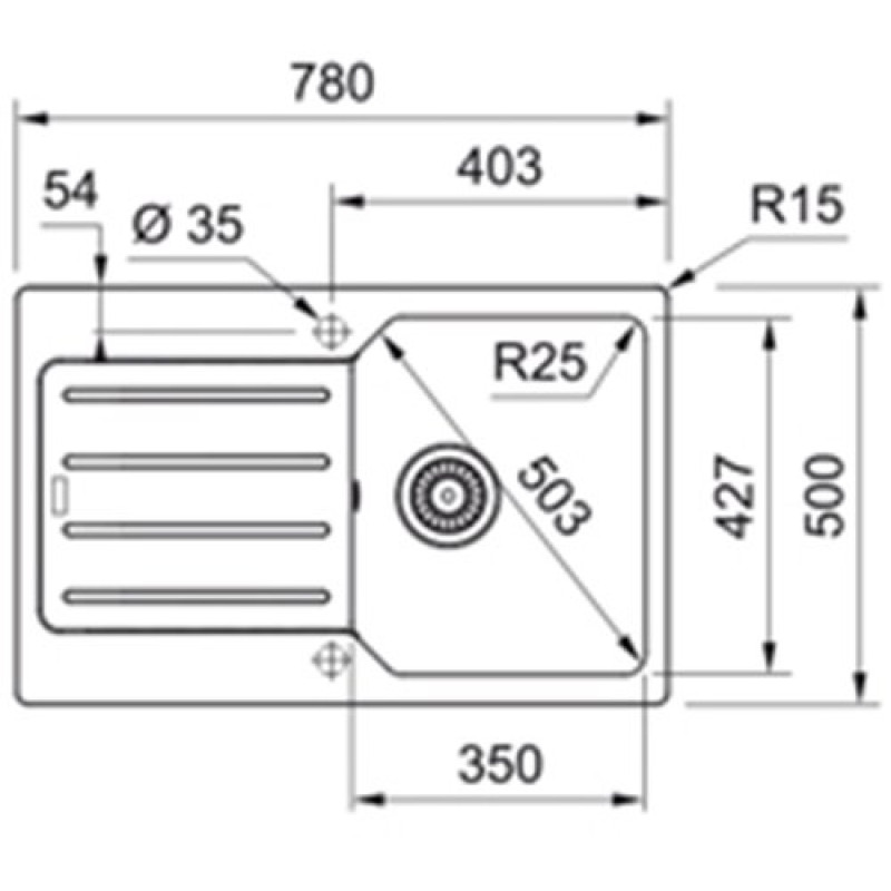 Мийка кухонна Franke City UCG 611-78 онікс (114.0701.828)