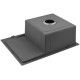 Кухонна раковина Kroner KRP Schwarze - 6350LHM PVD (3,0/1,0 мм)