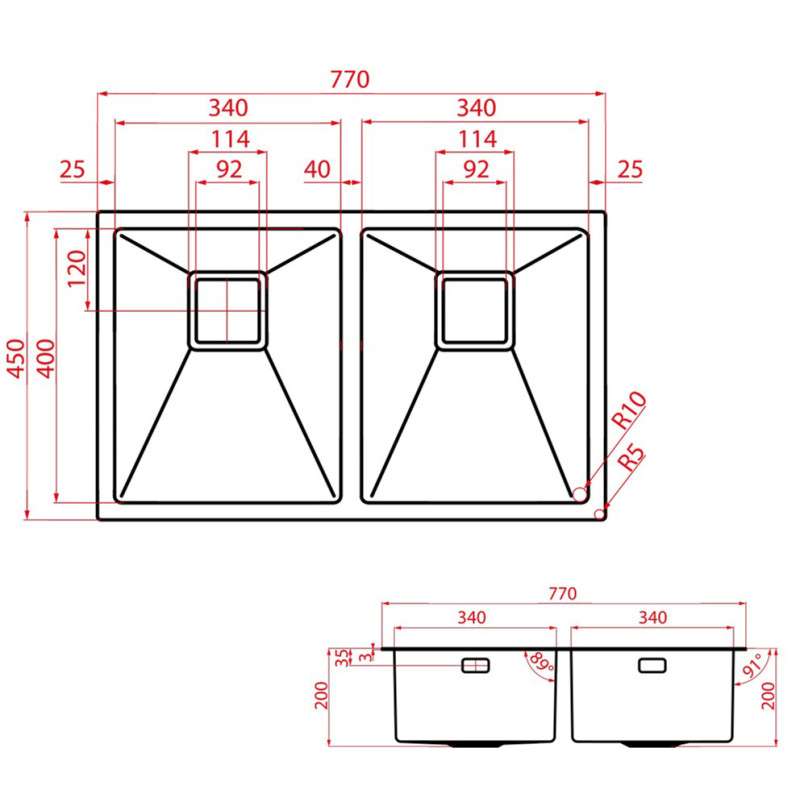Кухонна мийка WEILOR ALLERHAND WRX TB7745
