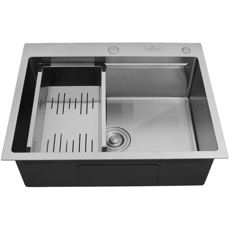 Кухонна раковина Kroner KRP Geburstet - 6350 гм (3,0/1,0 мм)
