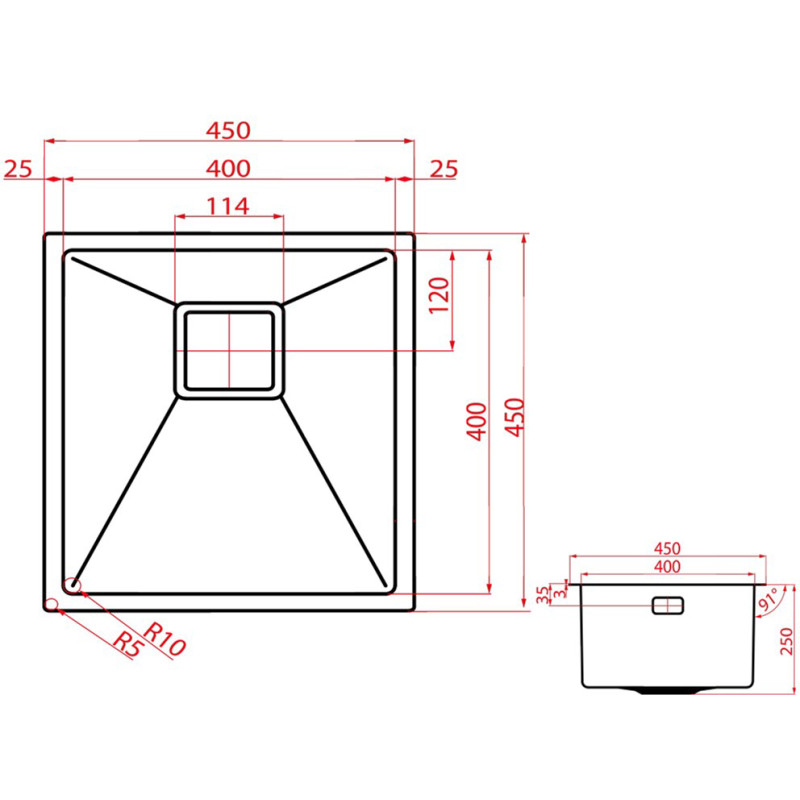 Кухонна мийка WEILOR ERNST WRD 4545