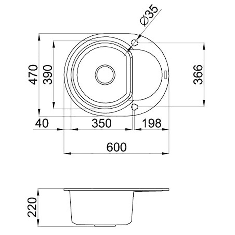 Кухонна мийка Elleci Easy Round Avena 51