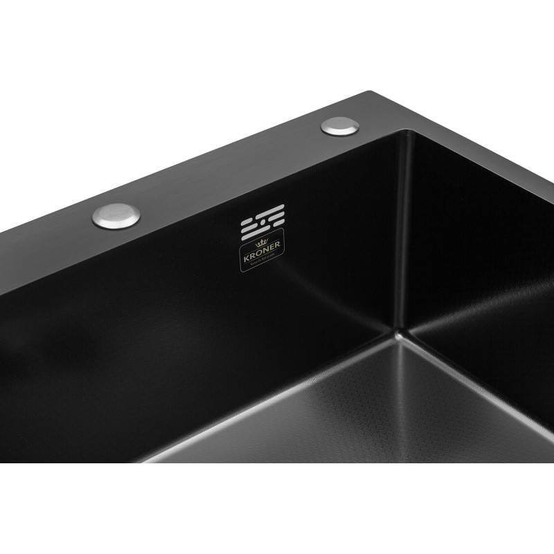 Кухонна мийка Kroner KRP Derby - 6050 гм PVD (2,5/0,5 мм)
