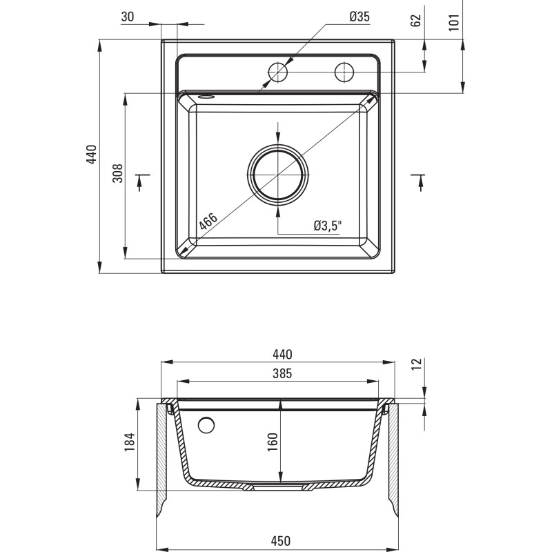 Кухонна мийка Deante ZORBA сірий металік ZQZ S103