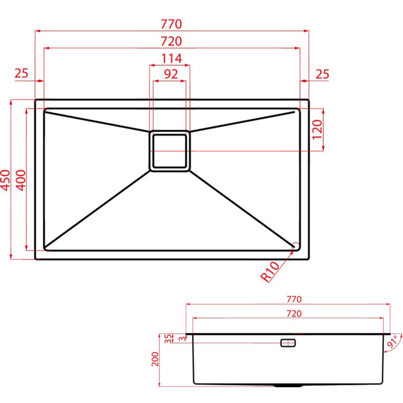 Кухонна мийка WEILOR FILIGRAN WRC 7745 GRAPHIT