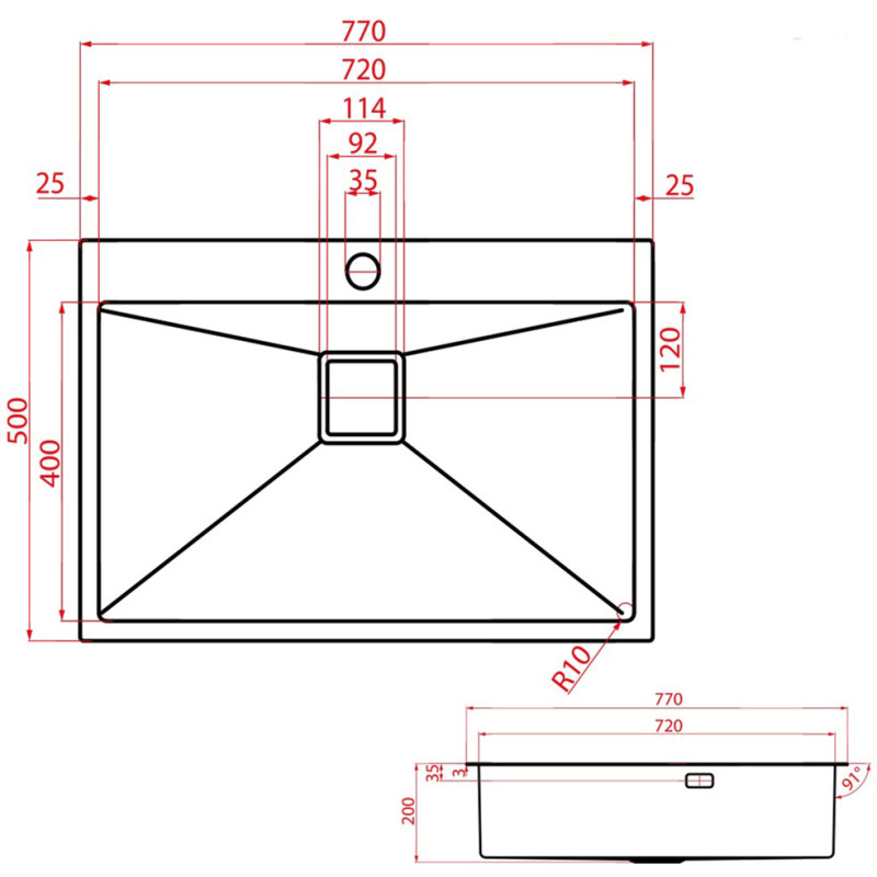 Кухонна мийка WEILOR FILIGRAN WRC 7750 GRAPHIT