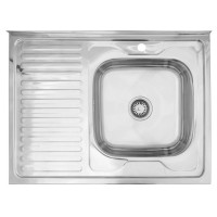 Кухонна мийка накладна Kroner KRP Polierte-6080R (0.6 мм)