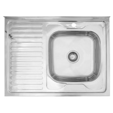 Кухонна мийка накладна Kroner KRP Polierte-6080R (0.6 мм)