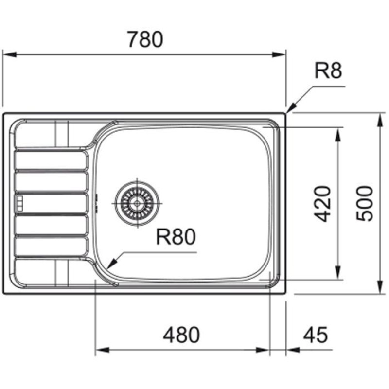 Мийка кухонна Franke Spark SKL 611-78 XL нерж декор (101.0716.716)