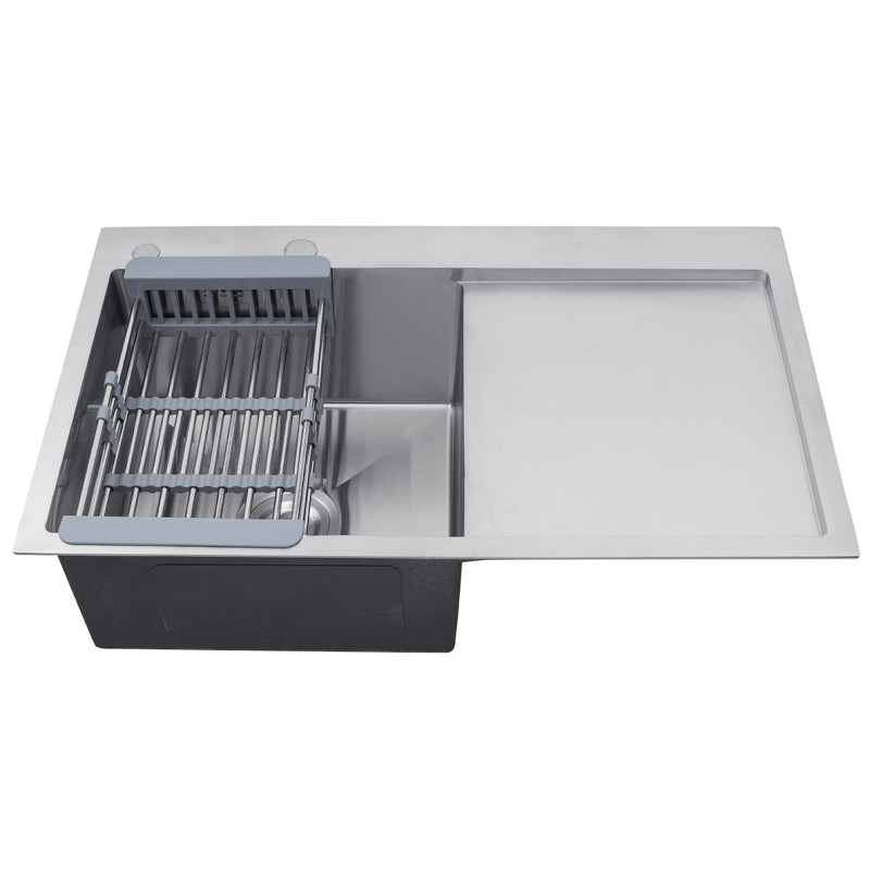 Кухонна раковина Kroner KRP Geburstet - 7849LHM (3,0/1,0 мм)