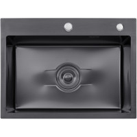 Кухонна раковина Kroner KRP Derby - 5843HM PVD (2,5/0,5 мм)