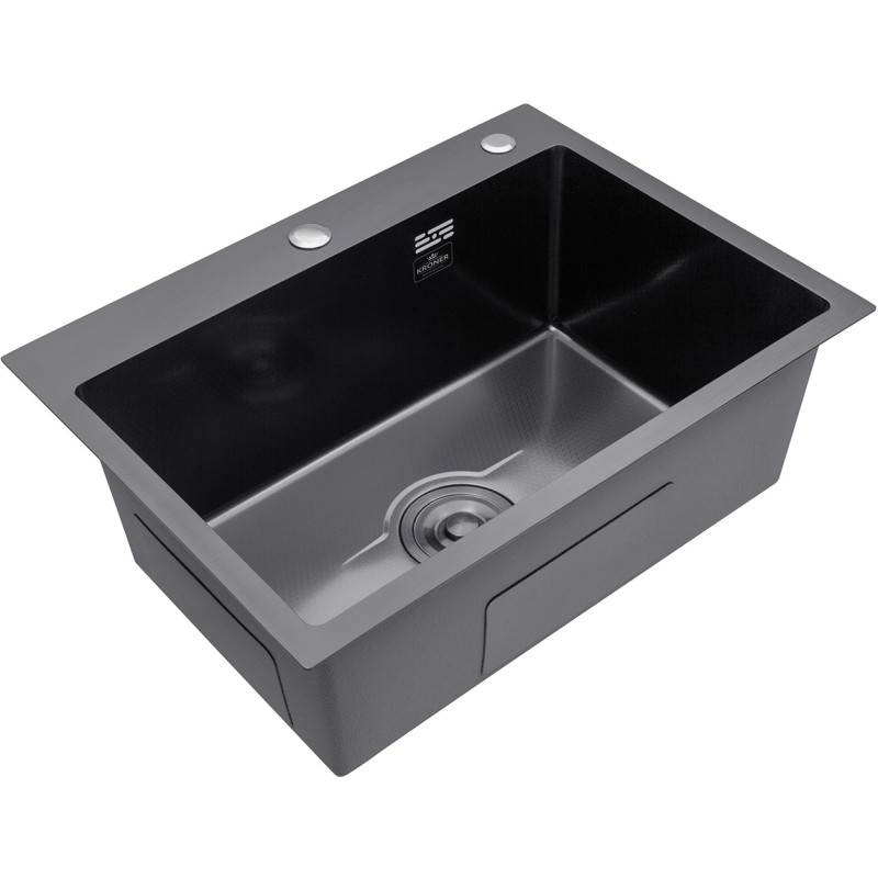 Кухонна раковина Kroner KRP Derby - 5843HM PVD (2,5/0,5 мм)