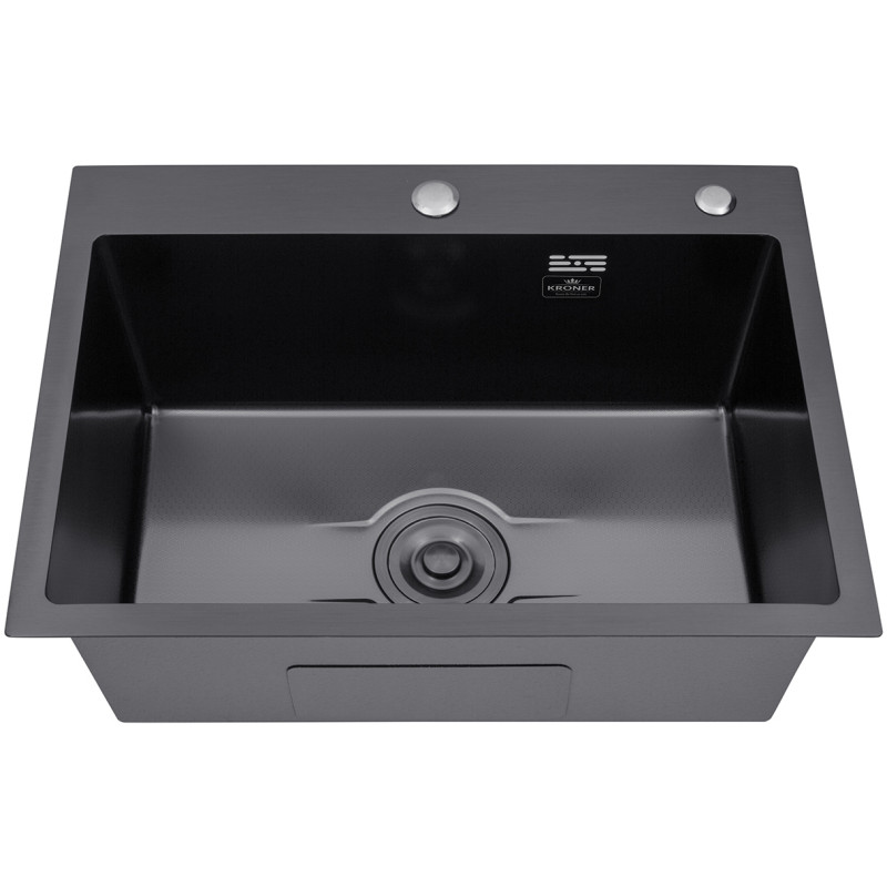 Кухонна раковина Kroner KRP Derby - 5843HM PVD (2,5/0,5 мм)