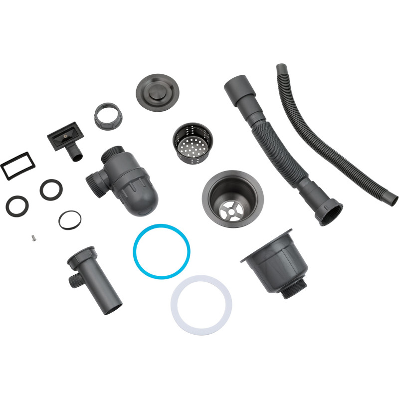 Кухонна раковина Kroner KRP Derby - 5843HM PVD (2,5/0,5 мм)