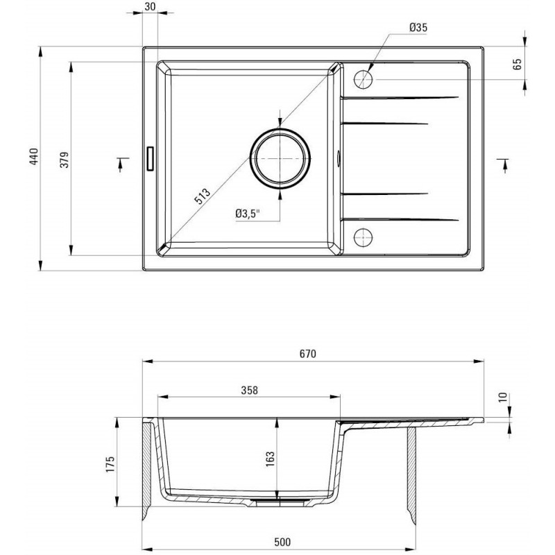 Кухонний набір Deante Corio ZRC_2113 + BMO_N62M графіт (ZRCB2113)