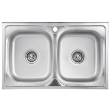 Кухонна мийка  Kroner KRP Satin - 5080Z (0.8 мм)