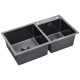 Кухонна раковина Kroner KRP Schwarze - 7843ZHM PVD (3,0/1,0 мм)