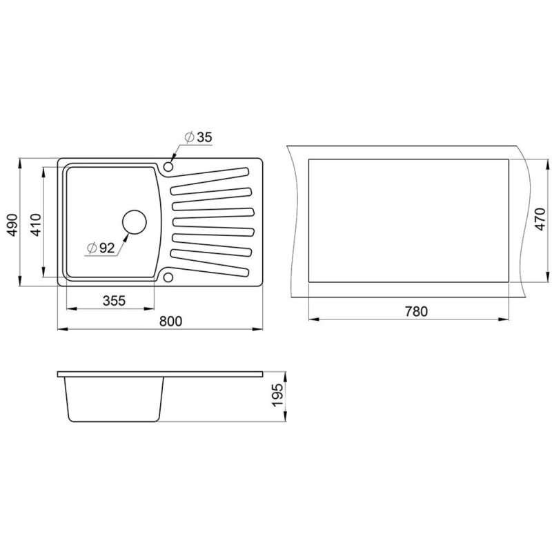 Кухонна мийка MINOLA MPG 1150-80 Арктик