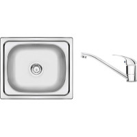 Кухонний набір Deante Doppio ZEN_X103 + BYU_060M сталь (ZENA0103)