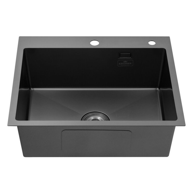 Кухонна раковина Kroner KRP Schwarze - 6050 гм PVD (3,0/1,0 мм)
