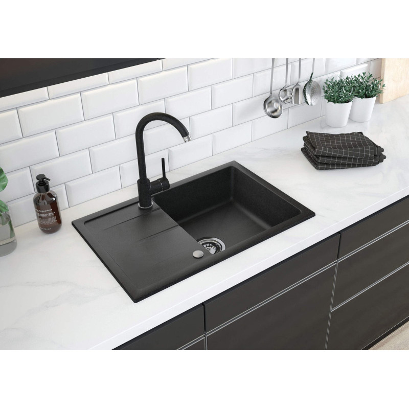 Кухонний набір Deante Leda ZRD_2113 + BEN_262M графіт-хром (ZRDA2113)